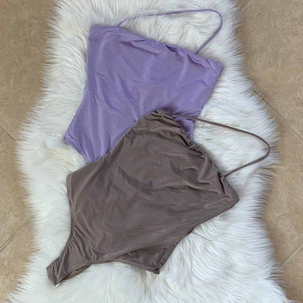 MIRIAM One Strap Bodysuit- lavender - Picture 4 of 4